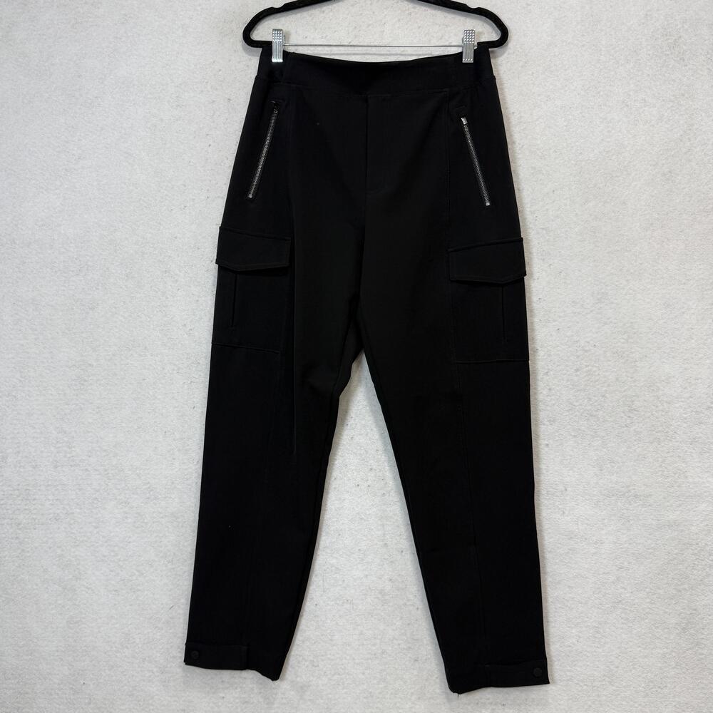 Athleta Jogger Pants Womens 8 Black Cargo Zip Pocket Tapered Hiking Athletic